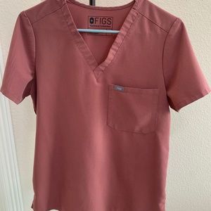 FIGS Scrubs : Women TOP Catarina Mauve Size S